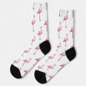 Schattigee Roze Flamingo Tropische Girly Sokken (Links)