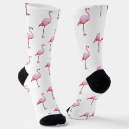 Schattigee Roze Flamingo Tropische Girly Sokken