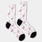 Schattigee Roze Flamingo Tropische Girly Sokken (Rechts)