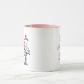 Schattigee roze flamingo's kerstkoffie Mok (Midden)