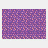 Schattigee roze flamingo's kudde kampvuur vakantie inpakpapier vel (Voorkant 3)