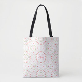 Schattigee roze florale minimalistische kalligrafi tote bag
