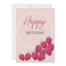 Schattigee Roze Frambozen Waterverf Illustratie