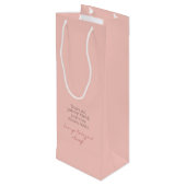 Schattigee Roze Galentine's Day Babe Red Script Be Wijn Cadeautas (Achterkant Gekanteld)