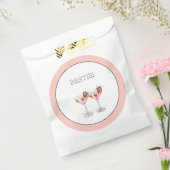 Schattigee Roze Galentine's Day Bestie Waterverf M Bedankzakje (Gezegeld)