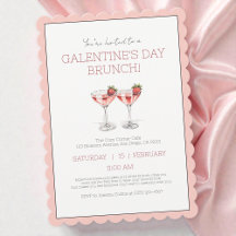 Schattigee Roze Galentine's Day Girly Brunch Party