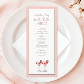 Schattigee Roze Galentine's Day Girly Chic Brunch  Menu