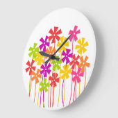 Schattigee roze geel sinaasappel eenvoudige bloeme grote klok (Hoek)