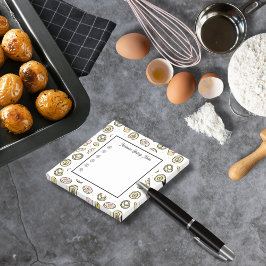 Schattigee Roze Geel Sweet Baking Treats Doodle Post-it® Notes