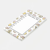 Schattigee Roze Geel Sweet Baking Treats Doodle Post-it® Notes (Schuin)