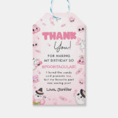 Schattigee Roze Geest Halloween 1e verjaardag Cadeaulabel (Voorkant)