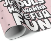 Schattigee Roze Geest Halloween Verjaardag Roze Cadeaupapier (Rol Hoek)