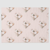 Schattigee Roze Geest met Rozen Kinder Halloween Tissuepapier (Voorkant)