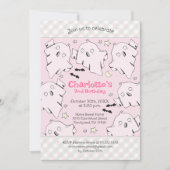 Schattigee roze geesten Kinder Halloween Verjaarda Kaart (Voorkant)