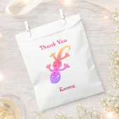 Schattigee roze gekko hagedis meisjesverjaardag da bedankzakje (Geknipt)