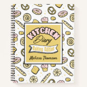 Schattigee Roze Gele Keuken Dagboek Baking Edition Notitieboek (Voorkant)