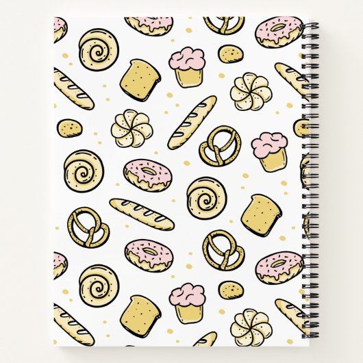 Schattigee Roze Gele Keuken Dagboek Baking Edition Notitieboek (Achterkant)