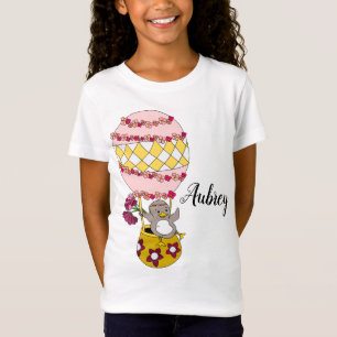 Schattigee Roze Gepersonaliseerde Girly Floral Ill T-shirt