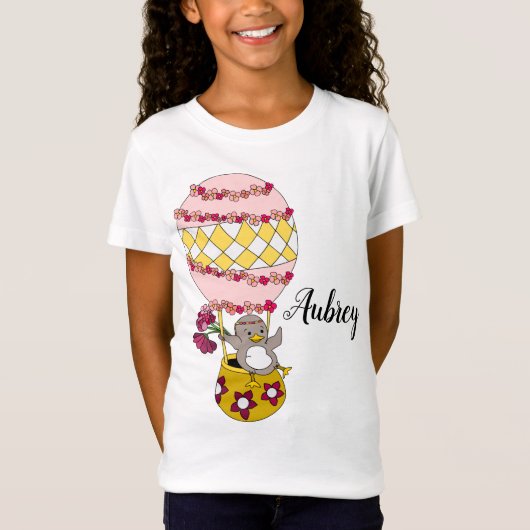 Schattigee Roze Gepersonaliseerde Girly Floral Ill T-shirt (Voorkant)