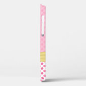 Schattigee Roze Gerbera Daisy Polka Dot Case-Mate iPhone Case (Achterkant / Links)