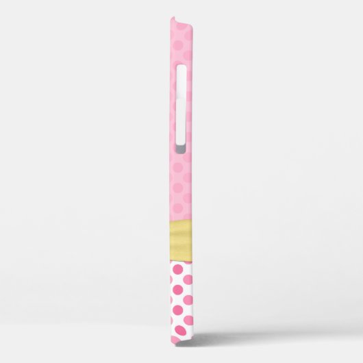 Schattigee Roze Gerbera Daisy Polka Dot Case-Mate iPhone Case (Achterkant / Links)