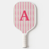 Schattigee roze gestreepte pickleball paddle (Voorkant)
