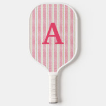 Schattigee roze gestreepte pickleball paddle