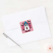 Schattigee roze Ghost Boba Boo Custom Sticker (Envelop)