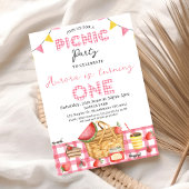 Schattigee Roze Gingham Bunting Flag Picnic 1e ver Kaart