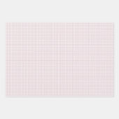 Schattigee roze gingham eenvoudige klassieke plaid inpakpapier vel (Voorkant)