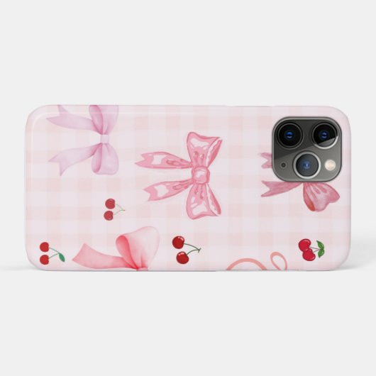 Schattigee roze girly coquette bogen Case-Mate iPhone case (Achterkant (horizontaal))