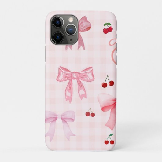 Schattigee roze girly coquette bogen Case-Mate iPhone case (Achterkant)