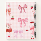 Schattigee roze girly coquette notitieboek (Achterkant)