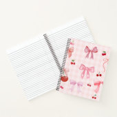 Schattigee roze girly coquette notitieboek (Binnen)