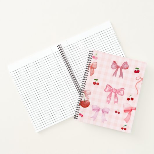 Schattigee roze girly coquette notitieboek (Binnen)