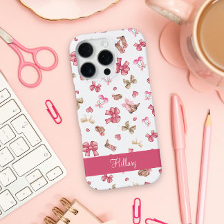 Schattigee Roze Girly Cowgirl Coquette gepersonali iPhone 16 Pro Hoesje