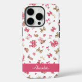 Schattigee Roze Girly Cowgirl Coquette Personalise Case-Mate iPhone Case (Achterkant)