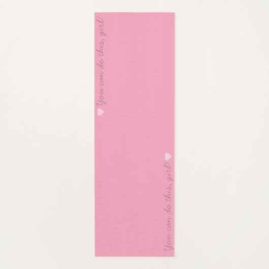 Schattigee Roze Girly Yoga Mat (Voorkant)