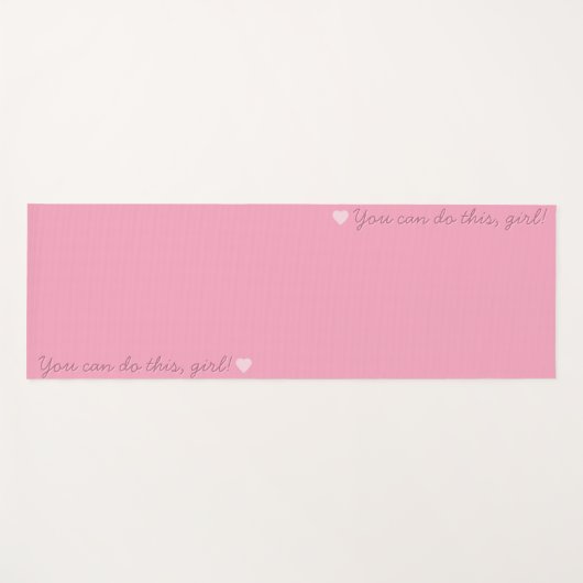 Schattigee Roze Girly Yoga Mat (Voorkant (horizontaal))