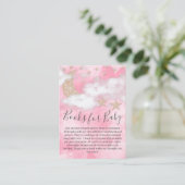 Schattigee Roze Glitter Moon Stars Boeken voor Bab Informatiekaartje (Staand voorkant)