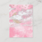 Schattigee Roze Glitter Moon Stars Boeken voor Bab Informatiekaartje (Achterkant)