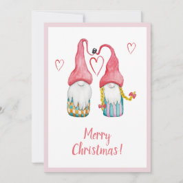 Schattigee Roze Gnoom in Liefde Vrolijk Kerstfeest