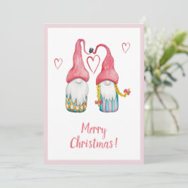 Schattigee Roze Gnoom in Liefde Vrolijk Kerstfeest