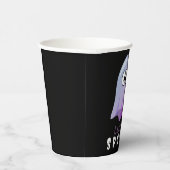 Schattigee Roze Google Eyes Ghost: Spooky & Whimsi Papieren Bekers (Rechts)