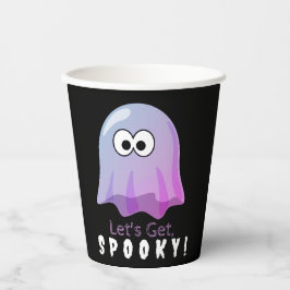 Schattigee Roze Google Eyes Ghost: Spooky & Whimsi Papieren Bekers