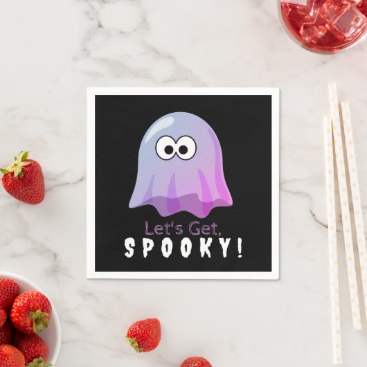 Schattigee Roze Google Eyes Ghost: Spooky & Whimsi Servet (Insitu)