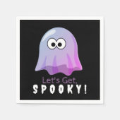 Schattigee Roze Google Eyes Ghost: Spooky & Whimsi Servet (Voorkant)