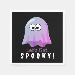 Schattigee Roze Google Eyes Ghost: Spooky & Whimsi Servet
