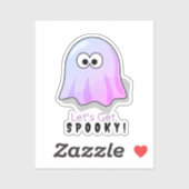 Schattigee Roze Google Eyes Ghost: Spooky & Whimsi Sticker (Vel)