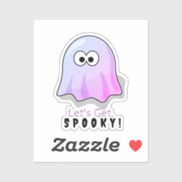 Schattigee Roze Google Eyes Ghost: Spooky & Whimsi Sticker
